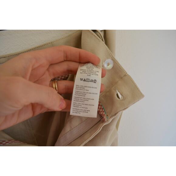 Anthropologie Maeve Colette Shorts Neutral Women's 32 High Rise Patch Pockets - Picture 6 of 7